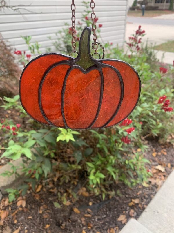 Stained Glass Pumpkin Suncatcher - Image 2